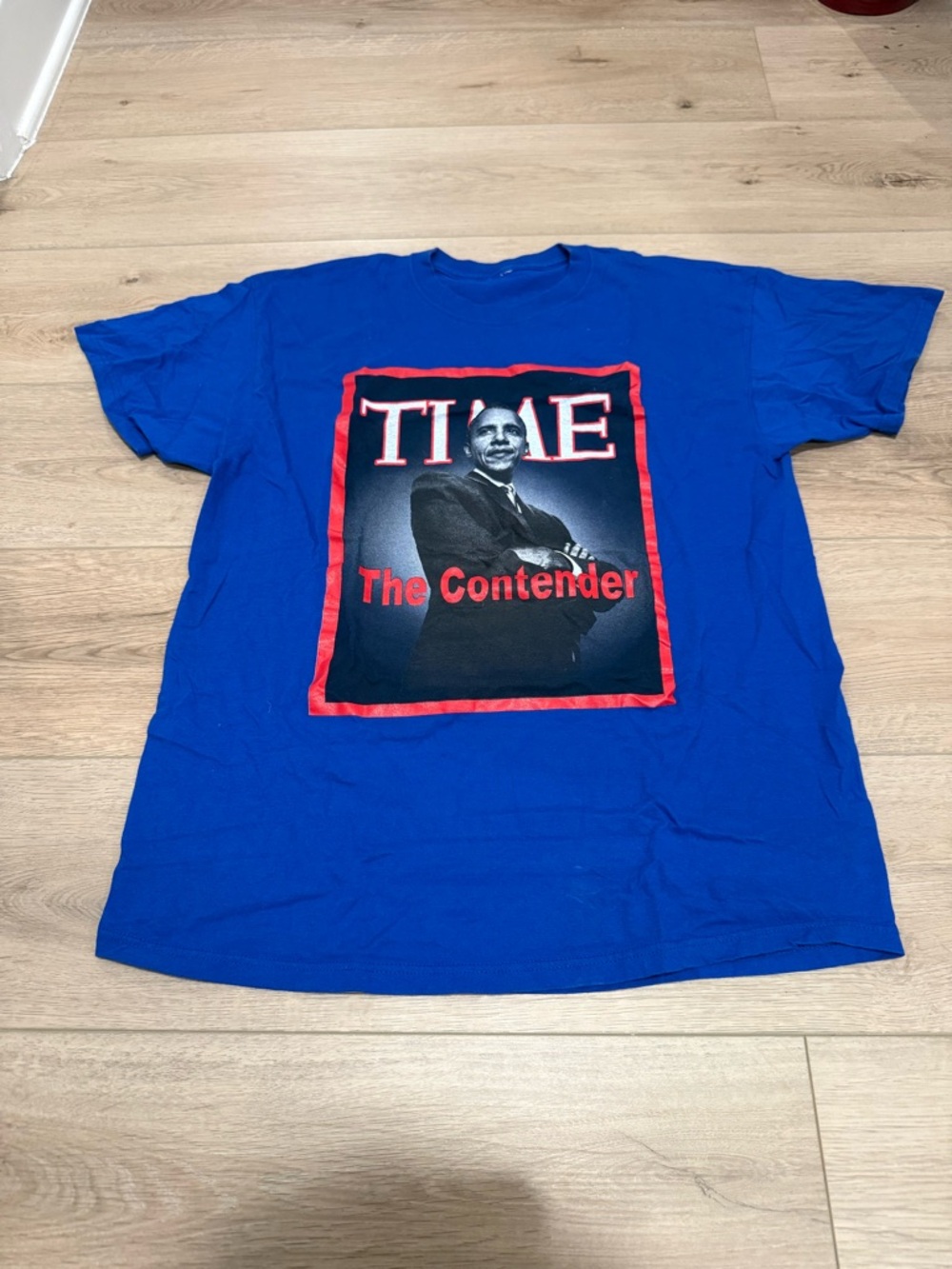 Obama 2008 Tee Shirt Large Time Magazine The Contender Rap Style Y2K President